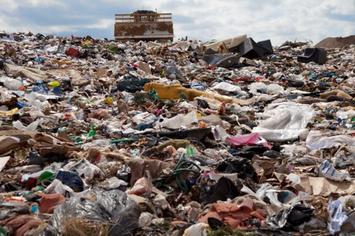 Recycling materials from a builders waste clearance project