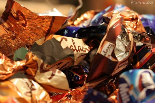 Final stage of eco-conscious clearance with items for charity and recycling