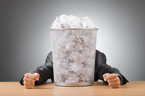 Different types of business waste sorted for removal in Shadwell